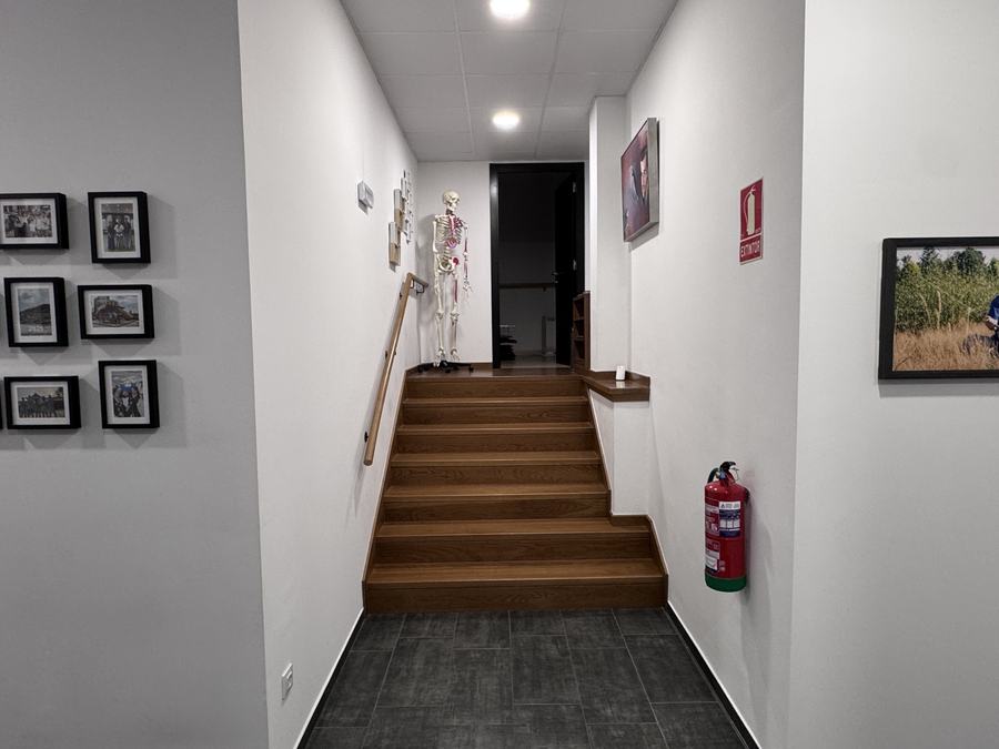 Escaleras interiores de la escuela